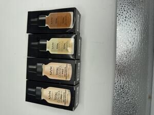 NYX Total Control Drop Foundation Lot 4 Light Pale Porcelain Shades 0.43oz NEW